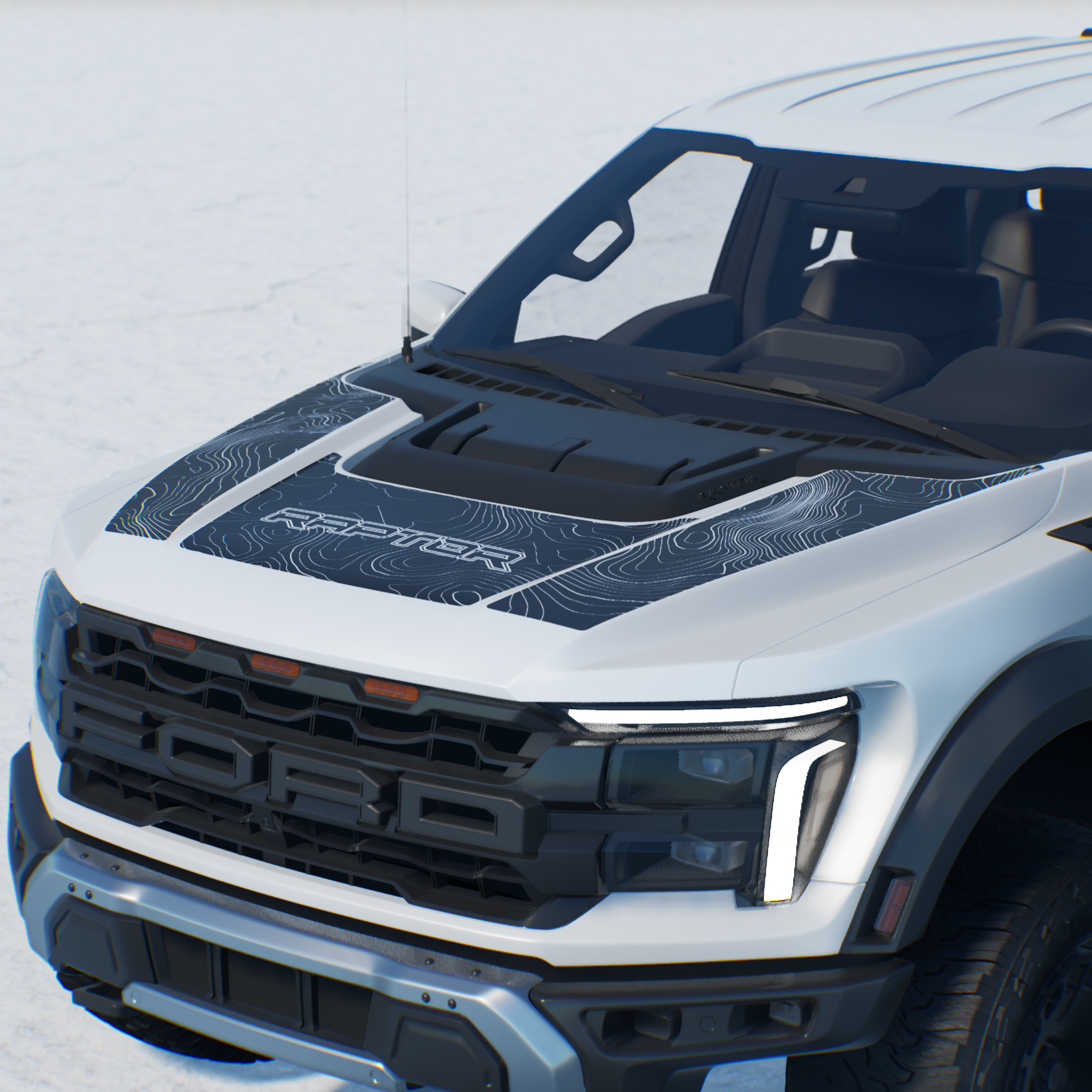 FORD F150 RAPTOR HOOD DECAL