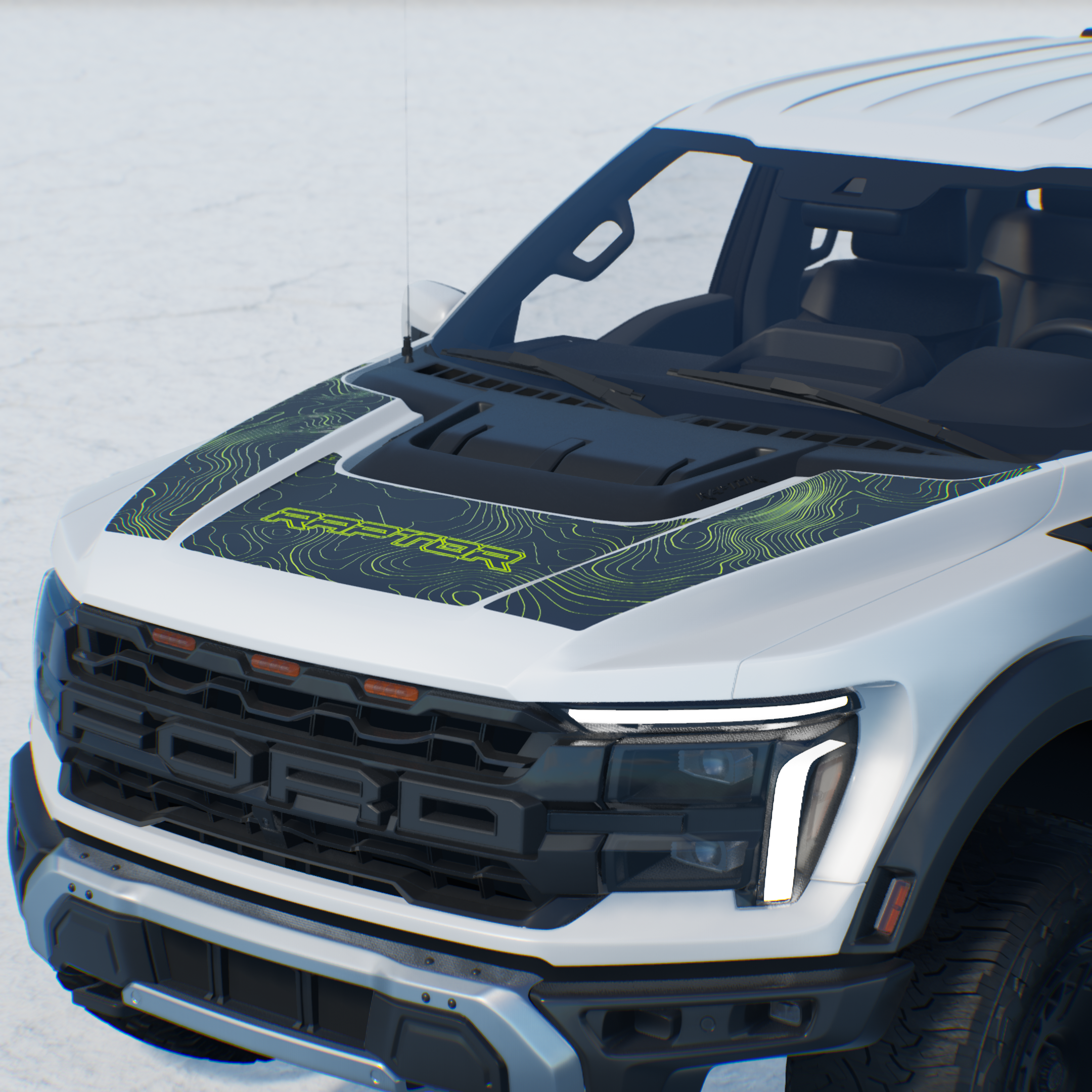 FORD F150 RAPTOR HOOD DECAL