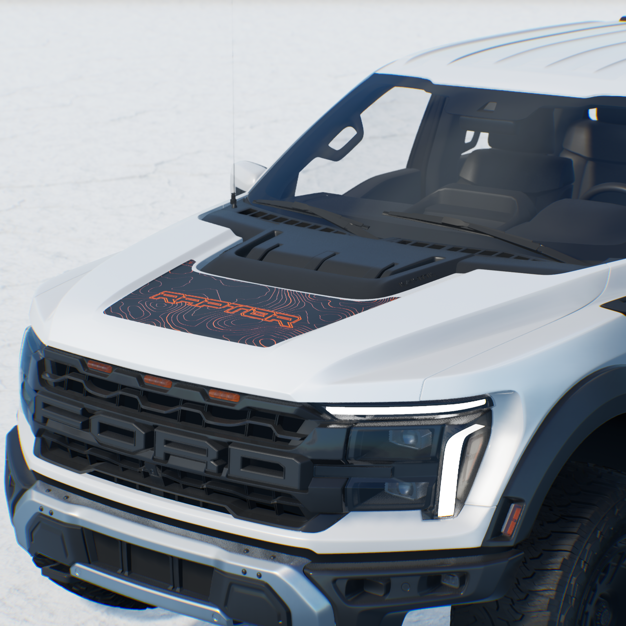 FORD F150 RAPTOR HOOD DECAL