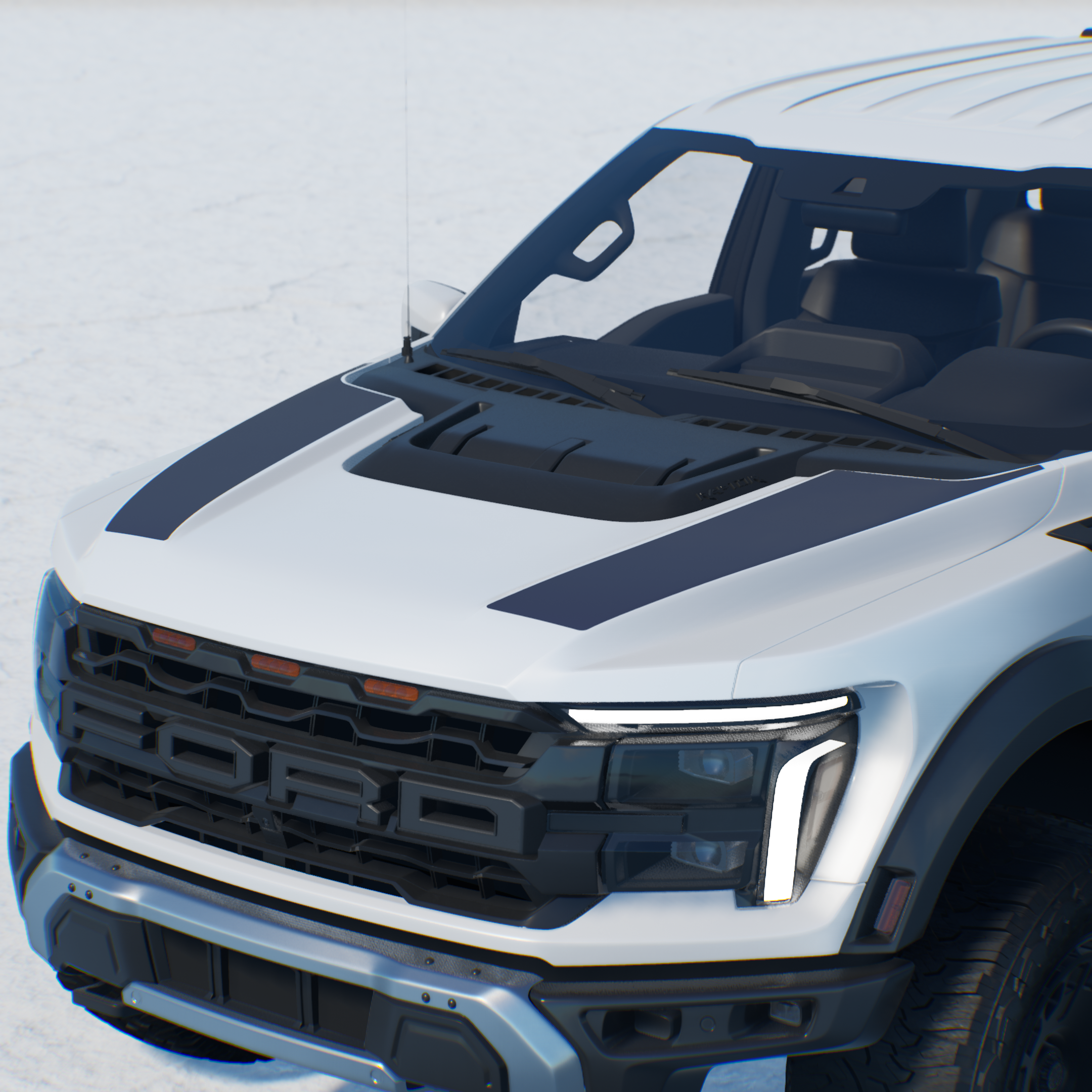 ford f150 raptor hood decal blackout