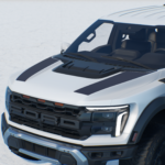 FORD F150 RAPTOR HOOD DECAL BLACKOUT