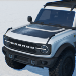 ford bronco hood decal forged carbon