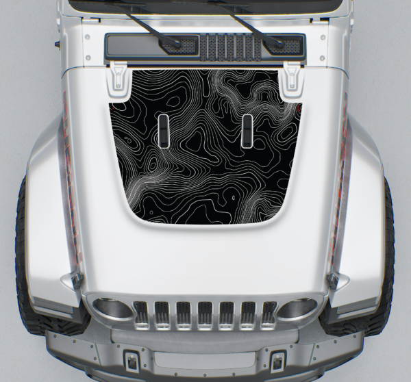 JEEP GLADIATOR HOOD WHITE TERRAIN